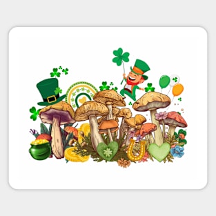 St. Patrick's Magic Mushrooms Magnet